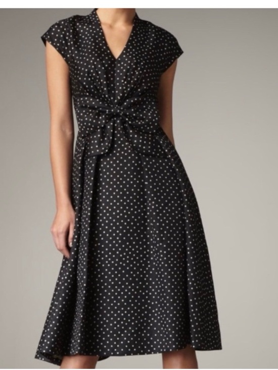 kate spade Dresses & Skirts - Kate Spade Freesia‎ Polka Dot Bow Silk Dress Size 6